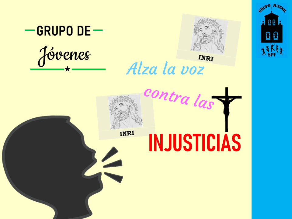 Cartel Alza la Voz contra las Injusticias